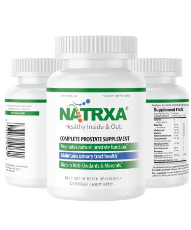 Centurion Natrxa 60 Day Complete Prostate Support Supplement for Men with Selenium Lycopene Saw Palmetto Beta Sitosterol Stinging Nettle and Pomegranate 120 Softgels