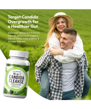 Candida Cleanse Detox Supplement - Women Men Natural Yeast Overgrowth Support with Caprylic Acid Probiotics Complex for Candi Balance Immune Intestinal Flora & Gut Health - Vegan Gluten Free 90 Count (Pack of 1) - Buy Online on GoSupps.com