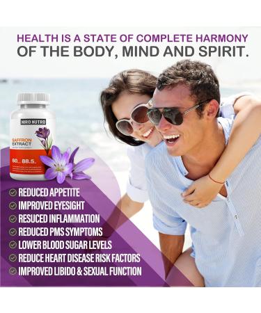 Organic Saffron Supplements | Natural Extract Capsules for Eye & Heart Health Weight Loss & Immune Support - Buy Online on GoSupps.com
