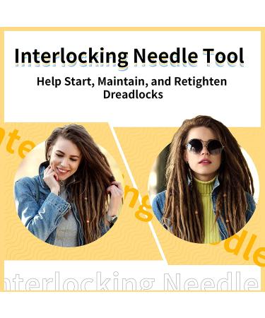 Dreadlock Crochet Hook Set with Bamboo Handle & Beads - 0.5mm 0.75mm Steel Locs Needle for Hair | Professional Dreadlock Tool for Braids - Buy Online on GoSupps.com
