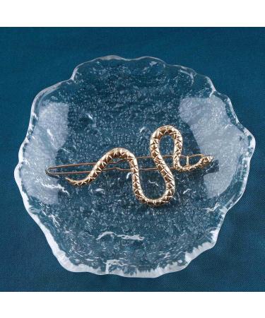 Inilbran Vintage Snake Hair Clip Barrette Gold Snake Hair Barrettes French Serpent Hairpin Barrette Decorative Bobby Pins Hair Accessories for Women and Girls Headdress - Buy Online on GoSupps.com