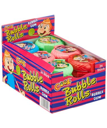Cool Bubble Rolls chewing gum roll chewing gum band extra wide tray with 24 packs (1 x 432 g)