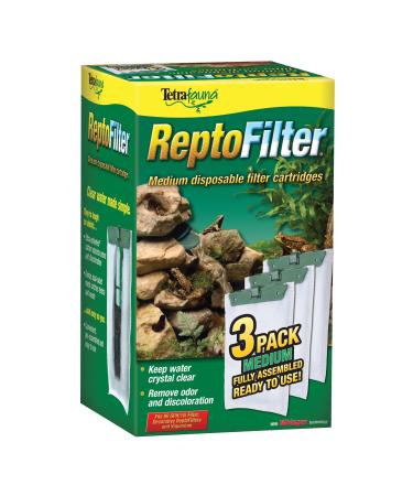 Tetra ReptoFilter Filter Cartridges, With Whisper Technology Medium, 3-pack