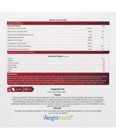 1000mg Apple Cider Vinegar Weight Loss Gummies with 'The Mother' - 90 Vegan ACV Gummies with Essential Vitamins and Minerals - Natural ACV Tablets Alternative - Buy Online on GoSupps.com
