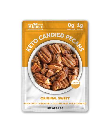 KBosh Keto Candied Pecans - Sweet and Crunchy Low Carb Snacks with No Added Sugar - Treat Yourself while Maintaining Your Healthy Diet and Lifestyle (Original Sweet, 2 Pack) Original Sweet 2 Pack