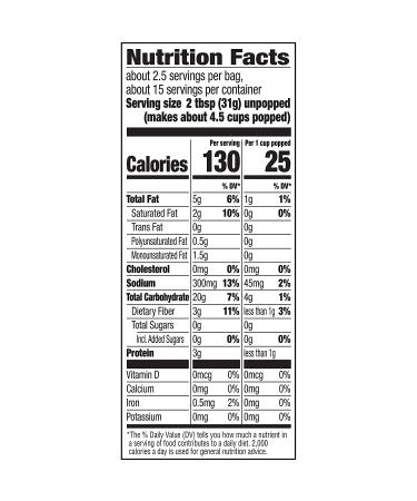 Orville Redenbacher's Simply Salted Popcorn 16.14 oz (Pack of 6) - 2.69 oz Each - Buy Online on GoSupps.com