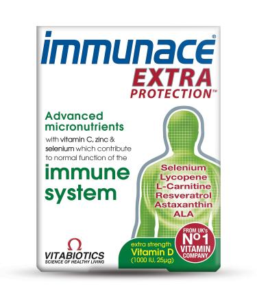 Vitabiotics Immunace Extra Protection Tablets 30 count 30 Count (Pack of 1)