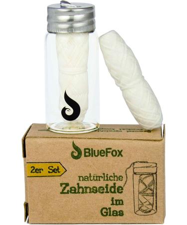 Bluefox i Vegan Dental Floss - Sustainable Plastic-Free Corn Fiber Floss in Glass | Eco-Friendly Refill Pack (2 x 30m) - Buy Online on GoSupps.com