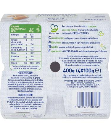 HUMANA MERENDA MILK COOKIES 4 PIECES OF 100 G - Buy Online on GoSupps.com