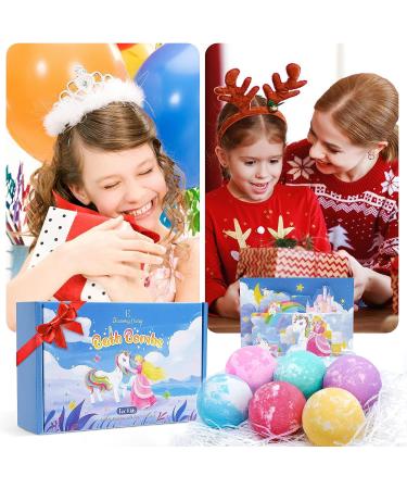 Eleanore's Diary Kids Bath Bombs with Surprise Bracelets - Set of 6 Handmade Skin-Friendly Fizzy Bath Bombs with Jewelry Toys - Perfect Birthday Gifts for Girls 6-10 Years - Buy Online on GoSupps.com