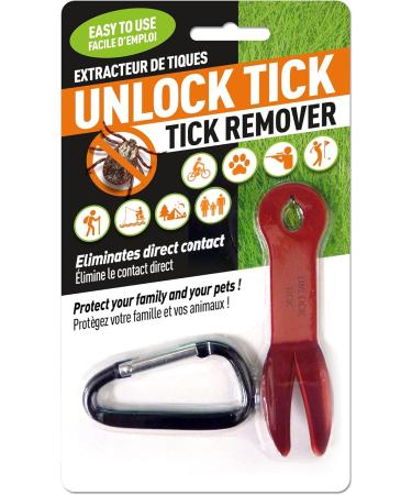Unlock Tick Tick Remover You and Your Pets. (Dog Cat Horse Etc.) Great for Hunting Hiking Fishing Camping and Golfing. orange - Buy Online on GoSupps.com