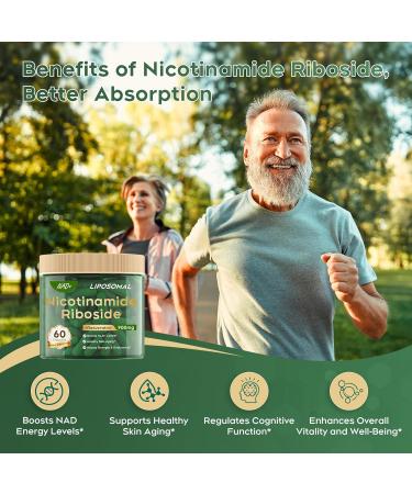 MayBeJiangWei NAD Supplement Nicotinamide Riboside Resveratrol 900mg High Purity Liposomal NAD+ NMNH Supplement Alternative for Anti-Aging Energy Focus(60) - Buy Online on GoSupps.com