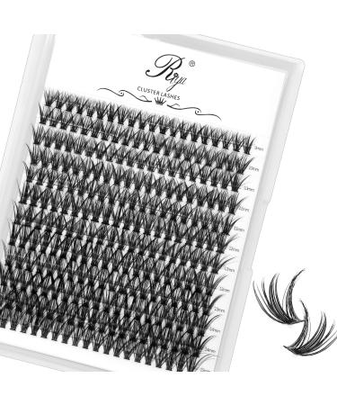 Riya Lash Clusters DIY Eyelash Extensions 240 Clusters Lashes 40D Curl LASH Volume Individual Lashes Eyelash Clusters Extensions Wispy Lashes Cluster DIY at Home(40D Mixed) 40D-Mixed