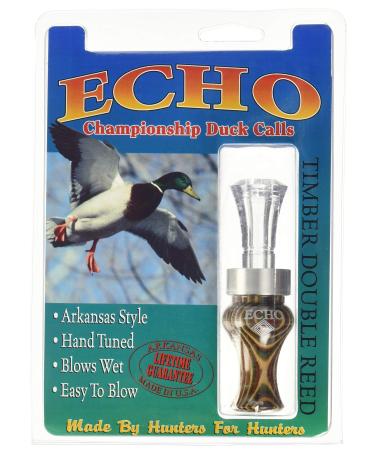 Echo Calls Diamonwood Timbers Double Reed Duck Calls, Natural