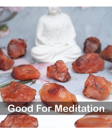 Crocon 1LB Carnelian Rough Bulk Natural Stone for Chakra Balancing and Crystal Healing - Good Luck Home Office Decor - Buy Online on GoSupps.com
