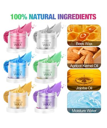 Magic Master Hair Color Wax - Temporary Keratin Hairstyle for Men & Women | 6 Vibrant Shades for Parties Festivals & Cosplay - Buy Online on GoSupps.com