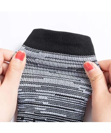 LEOSTEP Compression Socks 4Pair for Men & Women | Non-Slip Long Tube Stockings for Running, Travel, Pregnancy | 20-30 mmHg, L-XL, Stripe - Buy Online on GoSupps.com