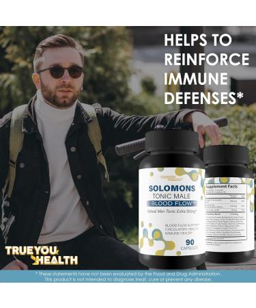 Solomons Tonic - Our Best Mens Blood Flow Supplement - Good Blood Flow Support - Male Blood Flow Capsules - Max Blood Flow Pills - Blood Circulation Supplements for Men - Male Blood Circulation Pills - Buy Online on GoSupps.com