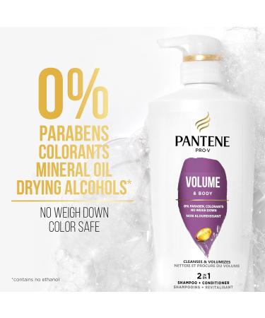 Buy Pantene Pro-V Volume & Body 2 in 1 Shampoo & Conditioner - 17.9 fl oz Pump Bottle | International Shipping Available - Buy Online on GoSupps.com