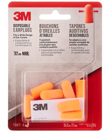 3M Safety 3M 92050-00000T Disposable Earplugs 4-Pair Yellow