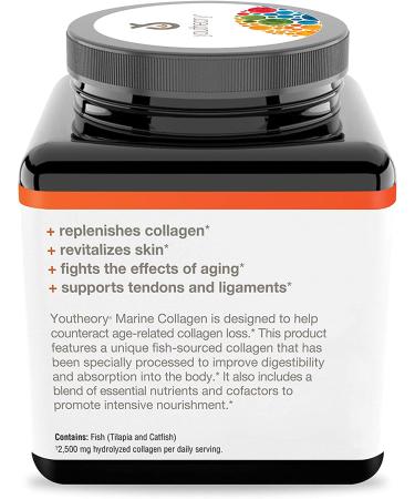 Youtheory Marine Collagen with 18 Amino Acids - 160 Count for Youthful Skin & Joint Support - Buy Online on GoSupps.com