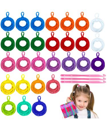 Hazms 293 Pcs Loom Potholder Loops 7" Weaving Loom Loops for Kids Weaving Craft with 3 Pcs Crochet Hooks for DIY Crafts Supplies Compatible with 7 Inch Weaving Loom - Buy Online on GoSupps.com