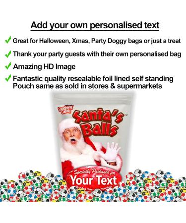 Personalised Bag Of Santa's Balls Delicious Foil Wrapped Chocolate Flavour Footballs for Xmas Christmas gift - Buy Online on GoSupps.com