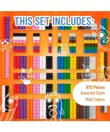 Strictly Briks Classic Building Starter Kit - 672 Vibrant Briks | 100% Compatible with Major Brands | International Shipping Available - Buy Online on GoSupps.com