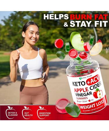 Keto Apple Cider Vinegar Gummies for Weight Management and Digestion - Slim ACV Keto Gummies for Detox and Cleansing - Buy Online on GoSupps.com