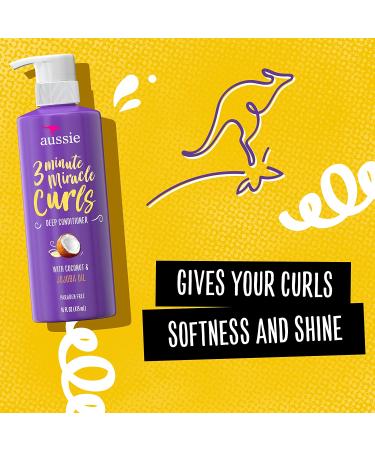 Aussie Miracle Curls Collection - Shampoo, Conditioner, Deep Conditioner, Spray Gel, Detangling Milk, and Oil Hair Treatment Set - Buy Online on GoSupps.com