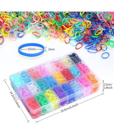 2000pcs Wooyaya Scrunchies for Hair | 24 Color Disposable Rubber Band Scrunchie Set | Elastic Hair Ties for Girls with Auxiliary Tools | 24 Compartments Box - Buy Online on GoSupps.com