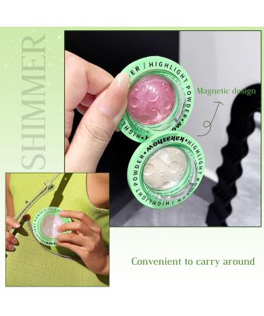 Face Highlighter Palette - Shimmer Lunar Glow Makeup for Cheeks & Eyes | Holographic Multichrome Illuminator - Buy Online on GoSupps.com