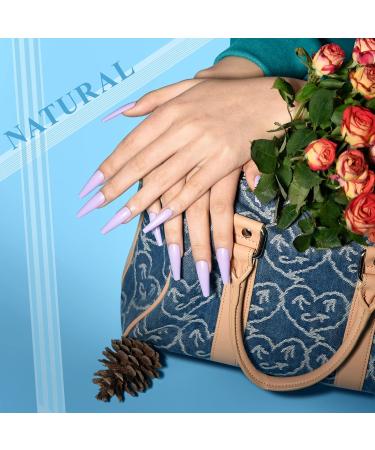 360PCS Long Press on Coffin Nails MORGLES - 12 Colors False Nails with Glue, Adhesive Tabs, Tweezer - 10 Sizes Long Glossy Ballerina - Buy Online on GoSupps.com