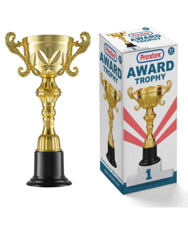 Prextex 10-Inch Gold Cup Award Trophy for Trophy Awards and Party Celebrations, Award Ceremony and Appreciation Gift