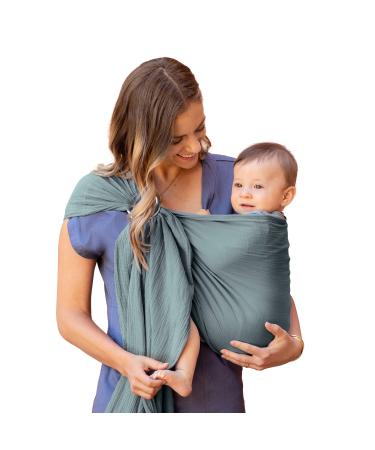 Moby Ring Sling Wrap Carrier | Hands-Free, Versatile Support Wrap for Mothers, Fathers, and Caregivers | Breathable, Baby Wrap Carrier for Newborns, Infants & Toddlers | Supports 8-33 lbs | Fern