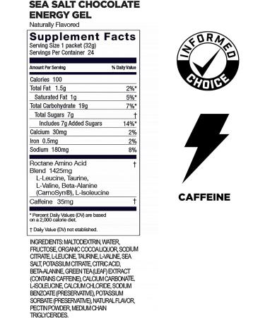 GU Energy Roctane Ultra Endurance Energy Gel  24-Count Sea Salt Chocolate 24 Count (Pack of 1) - Buy Online on GoSupps.com