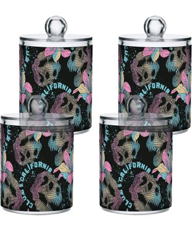 Gaireg Dinosaur Totot Head with Flower Pattern - 2-Pack Plastic Cotton Swab Holder & Toothbrush Organizer for Bathroom - Buy Online on GoSupps.com