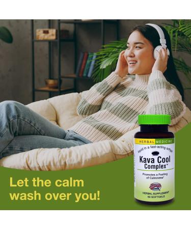 Herbs Etc. Kava Calm Complex - Herbal Supplement to Support Natural Relaxation - Supports Restful Sleep - Nerve Soothing Supplement - 60 Softgels (60 Servings) - Buy Online on GoSupps.com