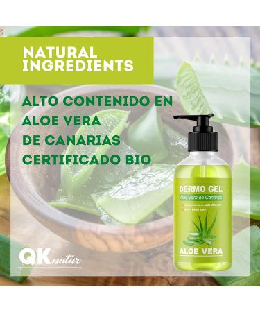 QKnatur - ALOE VERA DE CANARIAS BIO DERMO GEL - Natural moisturizer - Ideal for irritated skin after hair removal and shaving sunburn - Buy Online on GoSupps.com