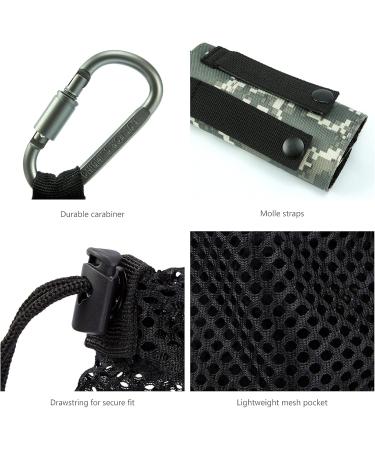 Buy Bassdash Tactical MOLLE Water Bottle Bag - Foldable Mesh Holder with Carabiner for Travel Fishing Hiking & Outdoor Activities | Jungle Camouflage - Buy Online on GoSupps.com