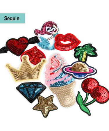 60pcs Random Assorted Styles Embroidered Iron on Patches  DIY Sew Applique Repair Patch Iron on/Sew on Patches for Backpacks Pants Clothes Jeans Jackets Hat - Buy Online on GoSupps.com