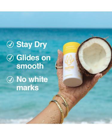 Hume Supernatural Aluminum Free Deodorant for Women & Men - Safe for Sensitive Skin - Probiotic Plant-Based Baking Soda Free Aloe & Cactus Flower Anti Sweat Stain & Odor - Coconut Coast 2-Pack - Buy Online on GoSupps.com