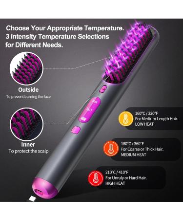 Buy Cordless Hair Straightener Brush - Portable Fast Heating Long-Lasting Battery USB Rechargeable | Ideal for Travel - Buy Online on GoSupps.com