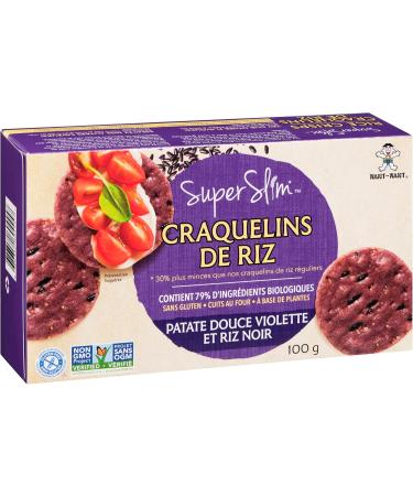 Superslim Rice Crisps - Purple Sweet Potato and Black Rice - Rice Crisps Gluten Free 100g - Buy Online on GoSupps.com