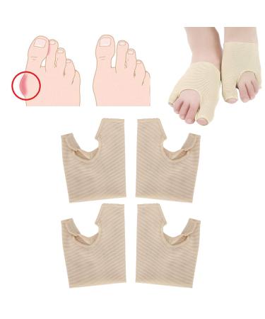 2 pairs toe separator elastic hallux valgus corrector bunion correction sleeve foot care toe overlapping correction bandage toe corrector wrap (s)
