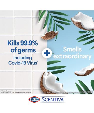 Clorox Scentiva Disinfecting Wipes Value Pack - 6 Pack (3x 75ct Pacific Breeze & Coconut, 3x 75ct Tahitian Grapefruit Splash) - Buy Online on GoSupps.com