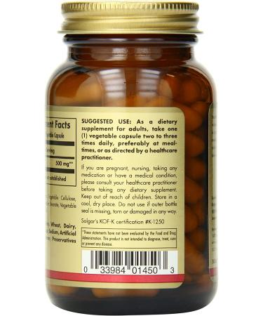 Solgar Inositol 500 mg | 100 Vegetable Capsules | Premium Mood Support - Buy Online on GoSupps.com