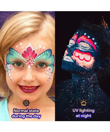 Buy Nebulaglam 6 Colors UV Body Painting Makeup Set | Neon Face Paint for Kids | Perfect for Carnival Halloween & Christmas - Buy Online on GoSupps.com