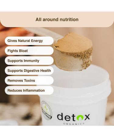 Detox Organics Chocolate Superfood Powder - Cleanse, Detox, and Boost Immunity with Greens Blend - Vegan, Low Carb, Soy/Dairy Free - Buy Online on GoSupps.com