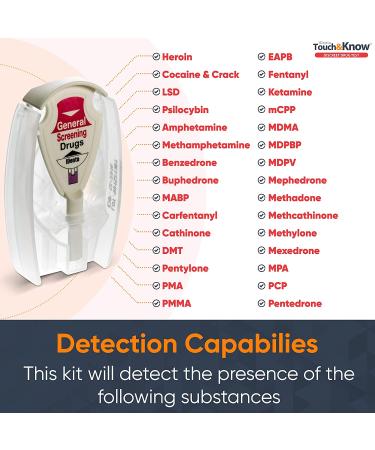 TouchKnow Multi Drug Test Kit - 30 Substance General Screening with Instant Results for Concerned Parents, Caregivers - Easy Home Drug Identification - Buy Online on GoSupps.com